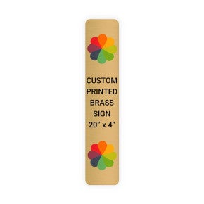 Vertical Full Color Brass Signs 20