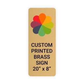 Vertical Full Color Brass Signs 20