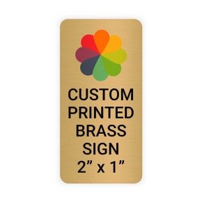 Vertical Full Color Brass Signs 2