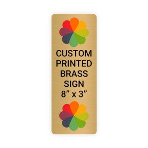 Vertical Full Color Brass Signs 8