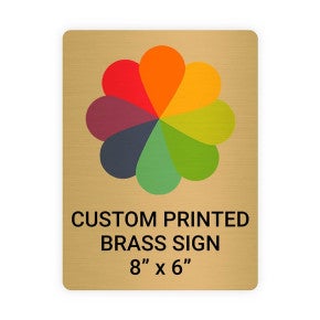 Vertical Full Color Brass Signs 8