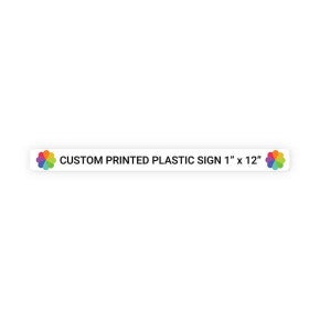 Color Sign Horizontal 1 in x 12 in