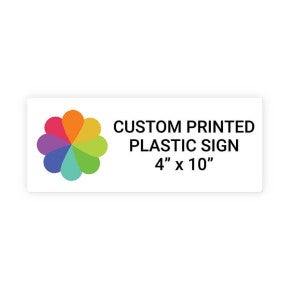 Color Sign Horizontal 4 in x 10 in
