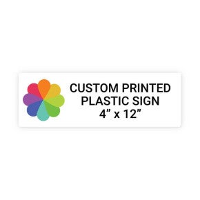 Color Sign Horizontal 4 in x 12 in