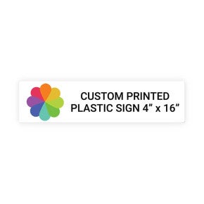 Color Sign Horizontal 4 in x 16 in