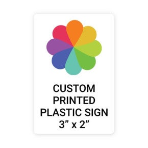 Color Sign Vertical 3 in x 2 in