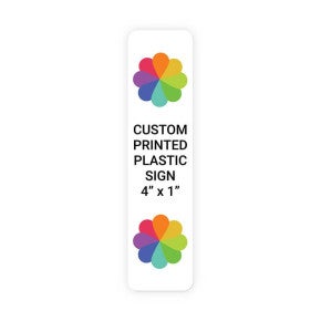 Color Sign Vertical 4 in x 1 in