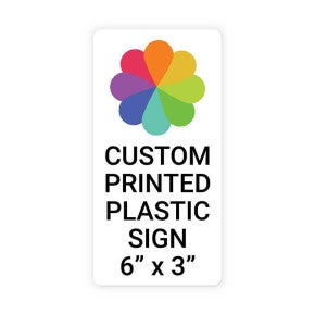 Color Sign Vertical 6 in x 3 in
