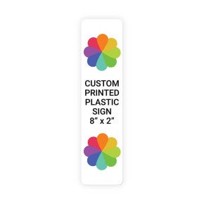 Color Sign Vertical 8 in x 2 in