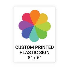 Color Sign Vertical 8 in x 6 in