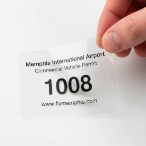 Horizontal Static Window Cling for an airport 