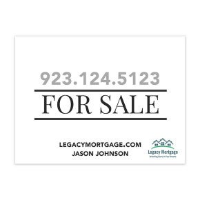 Custom For Sale Real Estate Yard Sign | Simple Design
