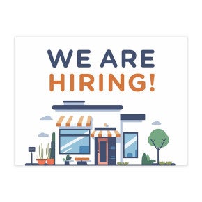 We Are Hiring Sign | Modern Building Design