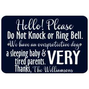 Do Not Knock Sign for No Soliciting