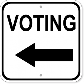 Voting Left Arrow Sign