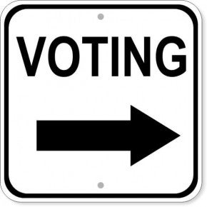 Voting Right Arrow Sign