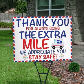 Thank You Postal Workers Appreciation Yard Sign