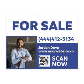 For Sale Real Estate Yard Sign with QR Code