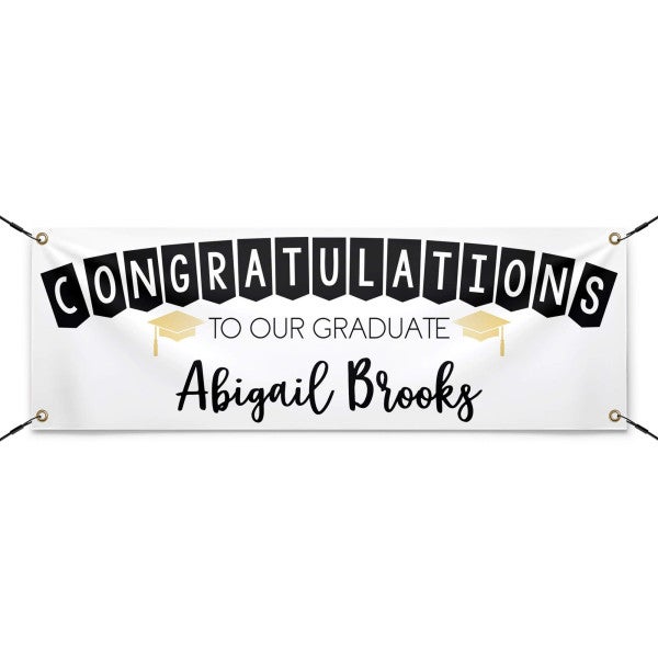  Congrats to Our Graduate Graduation Banner with strings