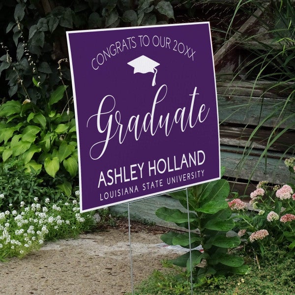 Congrats to Our Graduate Graduation Yard Sign - alternate view