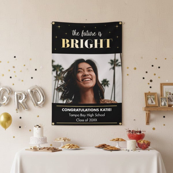 Graduation Future is Bright 2' x 3' Vertical Banner - alternate view