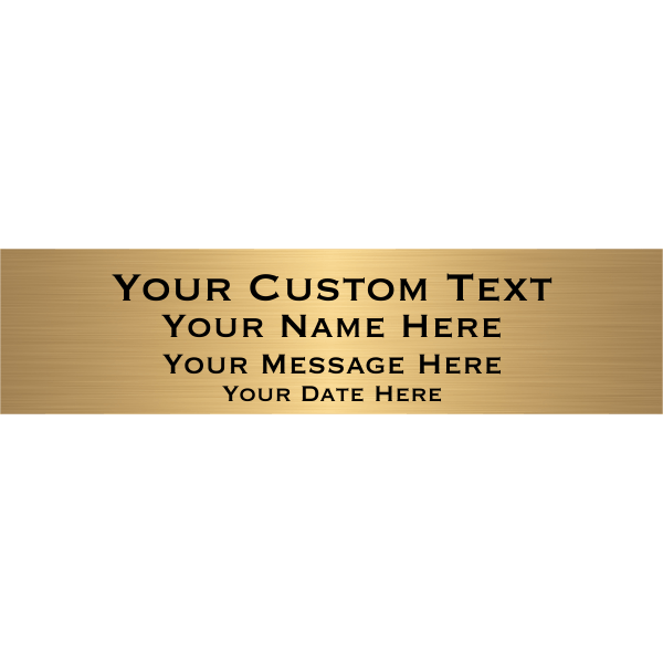 Four Line Custom Brass Sign