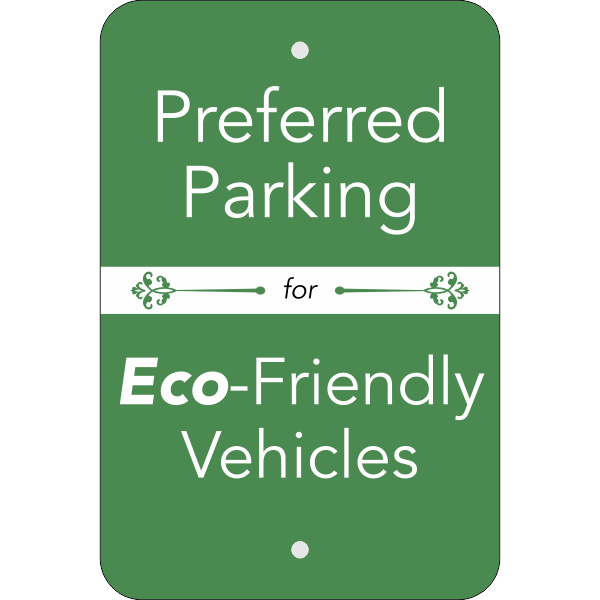 Vertical Eco Parking Conserve Sign