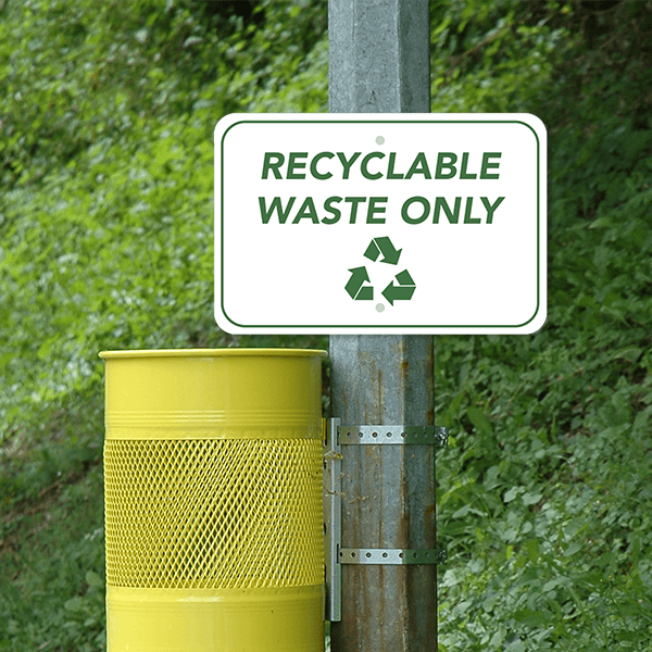 Horizontal Recycle Only Sign - alternate view