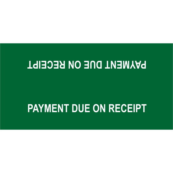 Payment Due Tent Sign - alternate view
