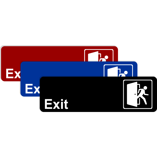 Exit Icon Sign - alternate view
