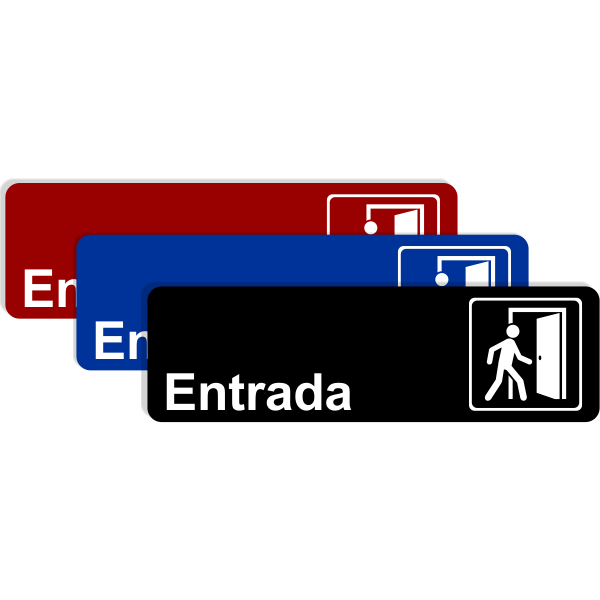 Spanish Entrance Icon Sign - alternate view
