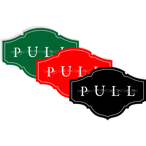 3.5" x 5" Victorian Pull Decal - alternate view