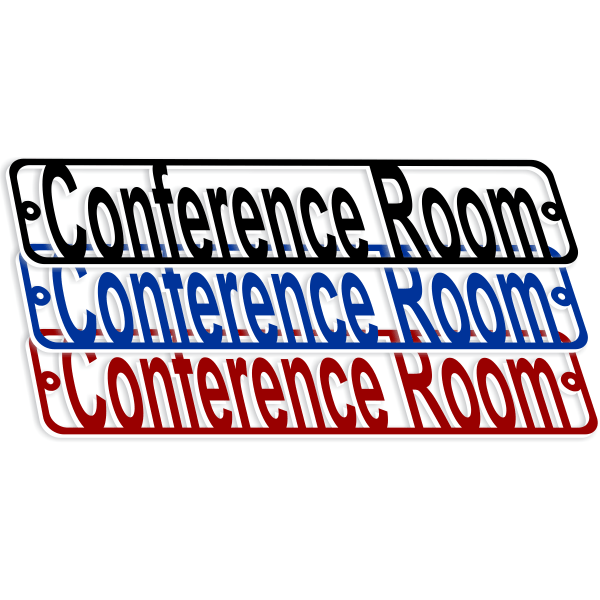 Die Cut 2" x 10" Conference Room Door Sign - alternate view