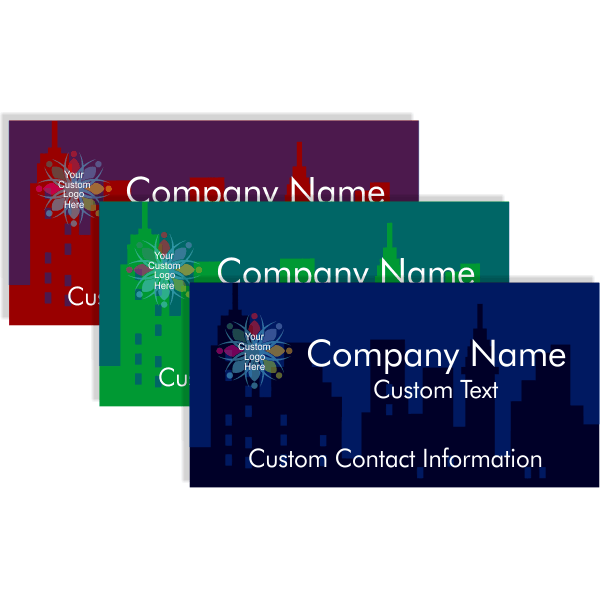 Transparent Skyline 2' x 4' Business Banner  - alternate view