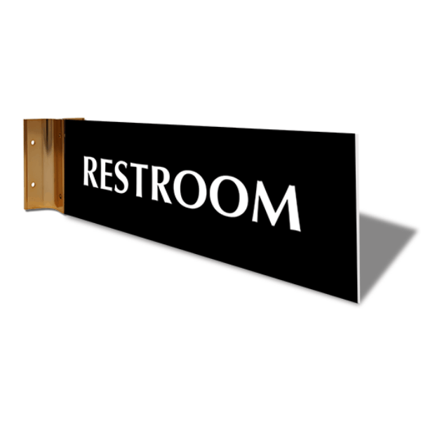 Restroom 4" x 12" Corridor Sign - alternate view