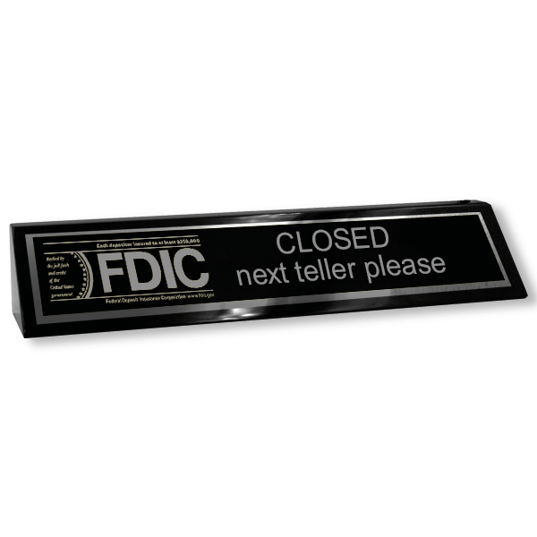FDIC Next Teller Wood Block  - alternate view