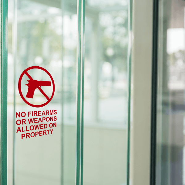 6" x 4" No Weapons Die Cut Vinyl Decal - alternate view