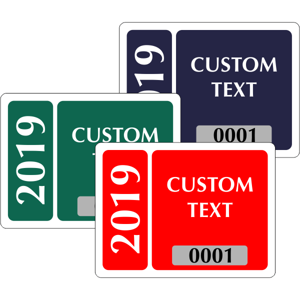 Design 102 Clear Static Cling Parking Label - alternate view