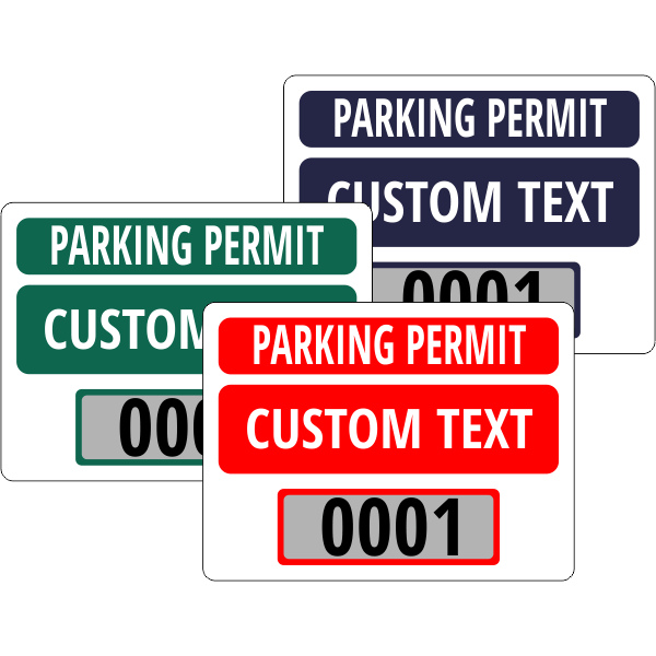 Design 104 Clear Static Cling Parking Label - alternate view