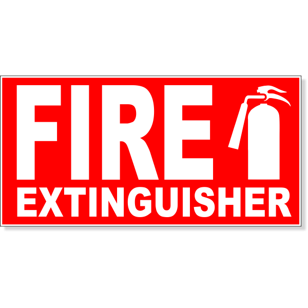 Fire Extinguisher Engraved Plastic Sign | 4" x 8"