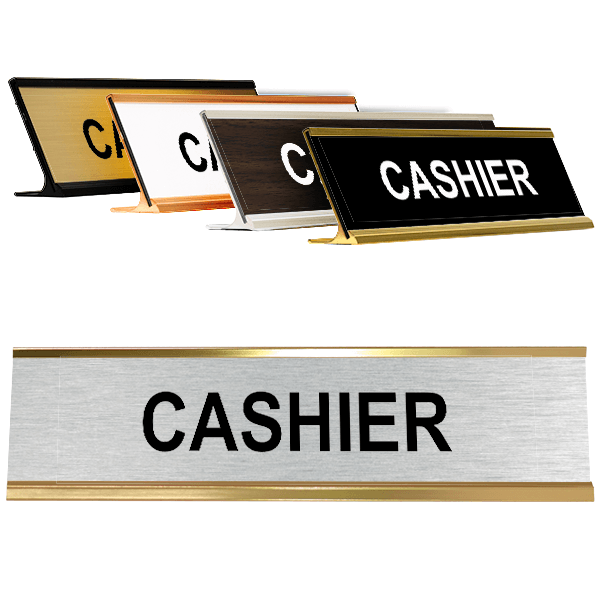 Cashier Desk Plate | 2" x 8"