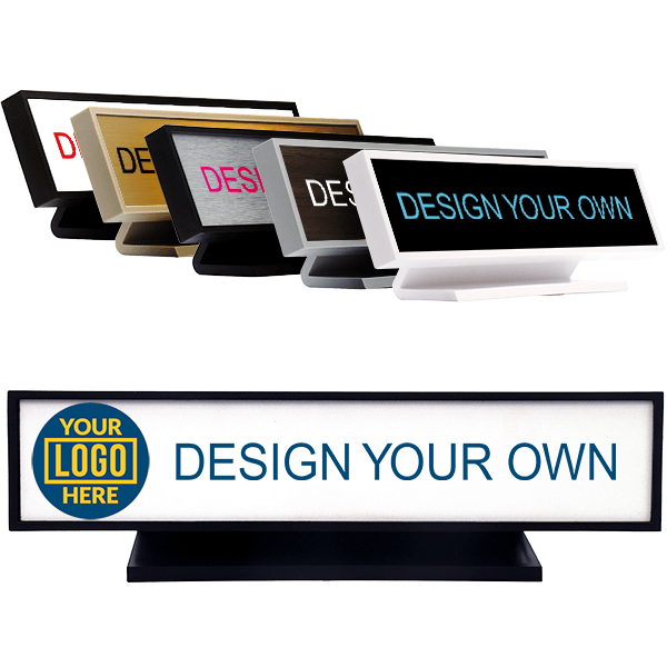 Square Corner Full Color Desk Sign - 2" x 9"