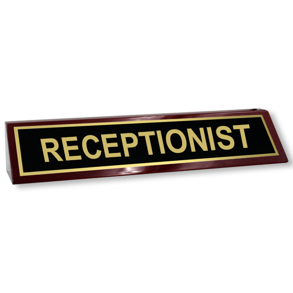 Receptionist Wood Desk Block (Rosewood)