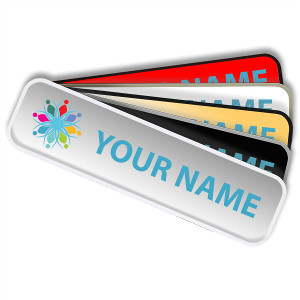 Rounded Full Color Wall Sign with Plastic Holder- 2" x 8" - alternate view