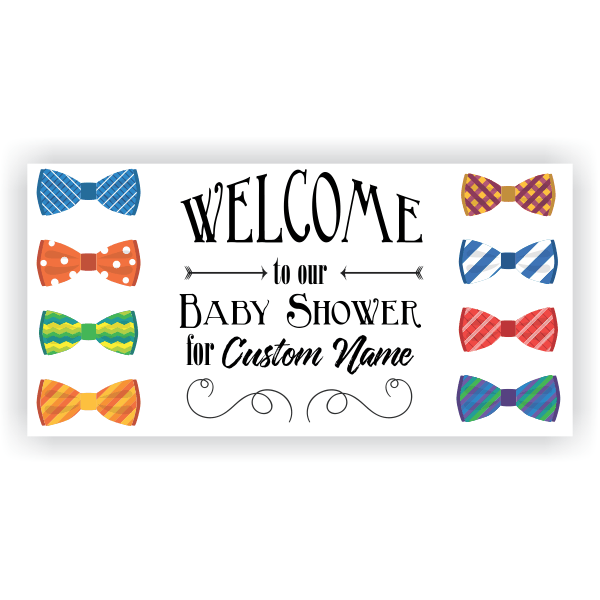 Bow Ties Baby Shower Banner