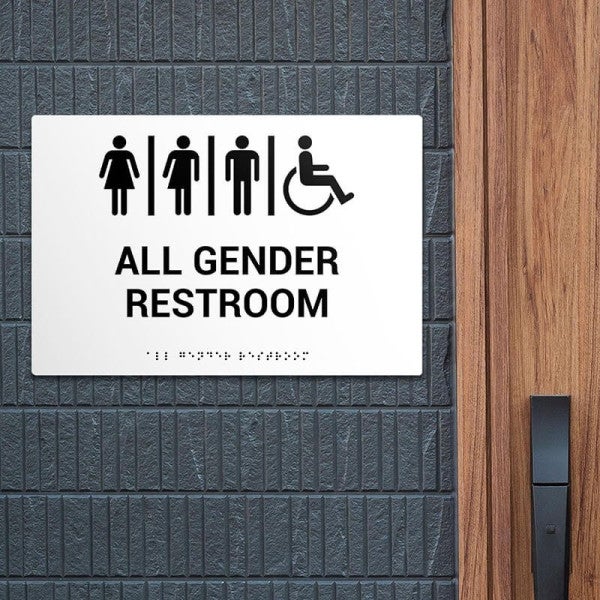 ADA 12" x 18" Horizontal Sign - alternate view