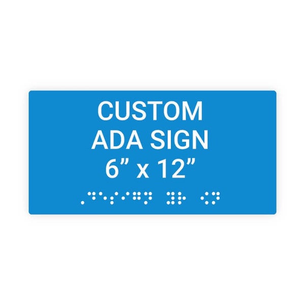 ADA Sign Horizontal 6 in x 12 in
