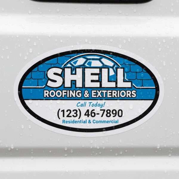 3" x 5" Black Border Oval Bumper Sticker - alternate view