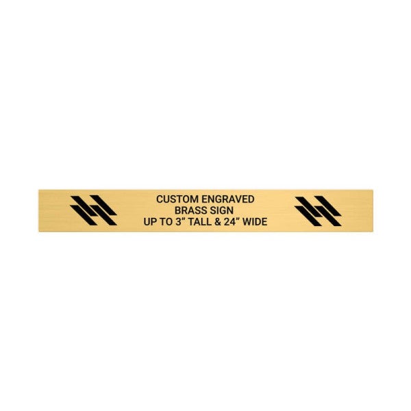  Custom Engraved Brass Plate- Up to 3" Tall - alternate view