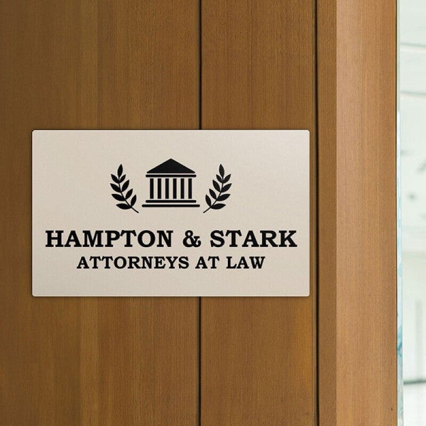 Plastic Engraved 6" x 10" Horizontal Sign - alternate view